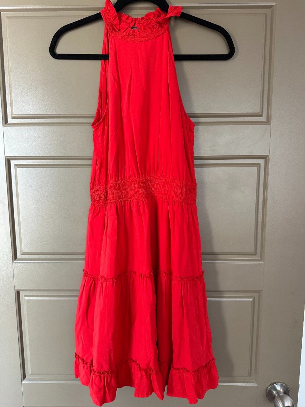 Merokeety Halter Neck A-Line Swing Mini Dress